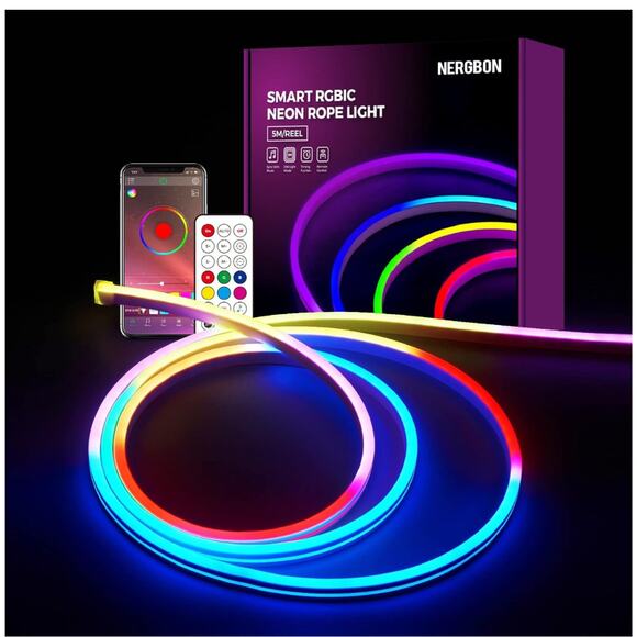 RGB-IC LED Rope Light - Dynamic Neon Rope Light with Remote, - Picture 1 of 7
